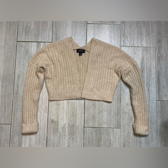 Say What? Tan Ribbed Cardigan - Picture 5 of 8